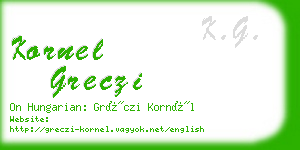 kornel greczi business card